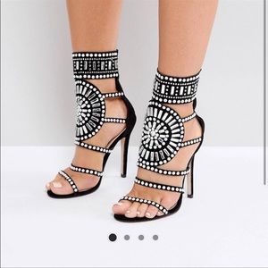 Public Desire Cleopatra Embellished Heeled Sandals